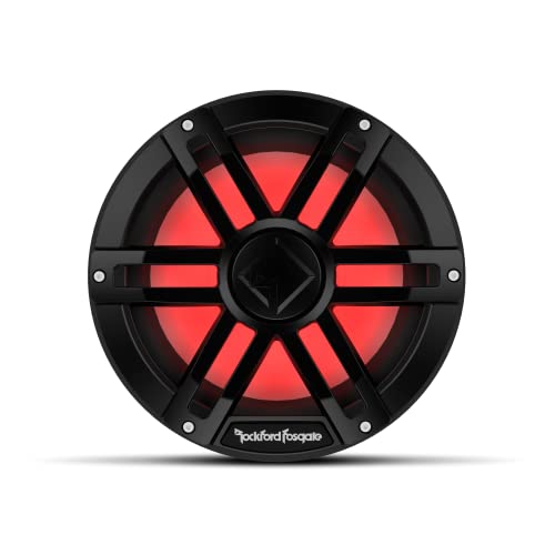 Rockford Fosgate M1D2-10B Color Optix M1 10-inch DVC 2 Ohms Color Optix Multicolor LED Lighted Marine Subwoofer Marine Subwoofer - Black Rockford Fosgate M1D2-10B Color Optix M1 10-inch DVC 2 Ohms Color Optix Multicolor LED Lighted Marine Subwoofer Marine Subwoofer - Black